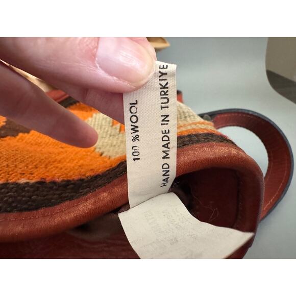 Hand Made Turkish Kilim Arts Crossbody Purse Tapestry Wool Leather Strap Boho - Picture 11 of 11